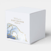 かわいいテディベアーブルー金ゴールド抽象芸術ありがとう フェイバーボックス (裏面サイド)