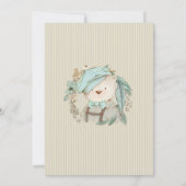 かわいいテディベア仮想ベビーシャワー男の子のために 招待状 (裏面)