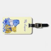 かわいいテディベア写真 ラゲッジタグ (正面横)