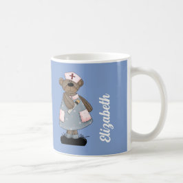 かわいいテディベア名前をカスタムするギフトマグナース コーヒーマグカップ