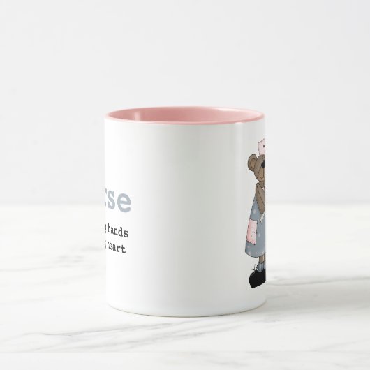 かわいいテディベア名前をカスタムするギフトマグナース マグカップ (中央)