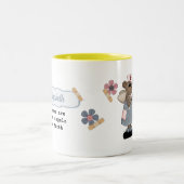 かわいいテディベア名前をカスタムするマグカップナース ツートーンマグカップ (中央)