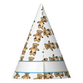 かわいいテディベア子供の誕生日名 パーティーハット (裏面)