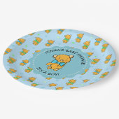 かわいいテディベア少年の赤ちゃんシャワー ペーパープレート (アングル)