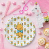 かわいいテディベア少年の赤ちゃんシャワー ペーパープレート (パーティー)