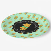 かわいいテディベア少年の赤ちゃんシャワー ペーパープレート (アングル)