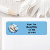 かわいいテディベア差出人住所ラベル ラベル (インサイチュ)