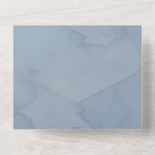 かわいいテディベア服ラインボーイベビーシャワー オールインワン招待状 (裏面)