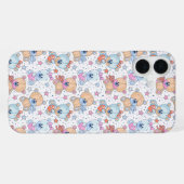 かわいいテディベア柄iPhone 16 Plusケース iPhoneケース (裏面横)