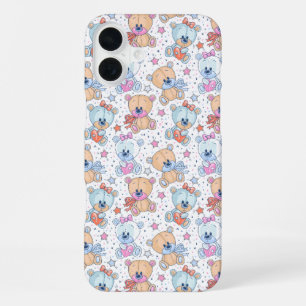 かわいいテディベア柄iPhone 16 Plusケース iPhone 16 Plusケース