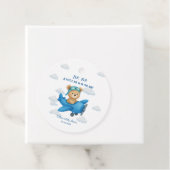 かわいいテディベア機内ベビーシャワーメッセージカード フェイバータグ (インサイチュ)