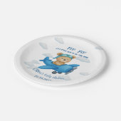 かわいいテディベア機内ベビーシャワー | ペーパープレート (アングル)