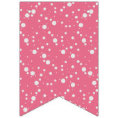 かわいいテディベア歓迎ベビーガールピンク金ゴールドシャワー バンティングフラッグ (第1の旗)