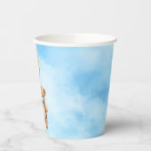 かわいいテディベア浮動バルーンベビーシャワー 紙コップ (左)