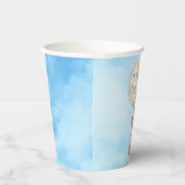 かわいいテディベア浮動バルーンベビーシャワー 紙コップ (右)