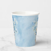 かわいいテディベア熱い気球の男の子の赤ちゃんシャワー 紙コップ (左)