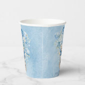 かわいいテディベア熱い気球の男の子の赤ちゃんシャワー 紙コップ (右)