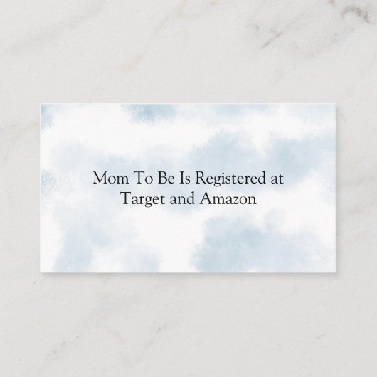 かわいいテディベア熱い気球ベビーレジストリ エンクロージャーカード (裏面)