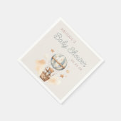 かわいいテディベア熱い空気バルーンベビーシャワー スタンダードカクテルナプキン (角)