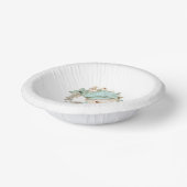 かわいいテディベア男の子のためのベビーシャワー ペーパーボウル (傾斜あり)