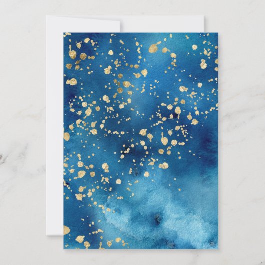 かわいいテディベア男の赤ちゃんシャワー サンキューカード (裏面)