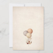 かわいいテディベア秋カボキンズベリー1歳の誕生日 招待状 (裏面)