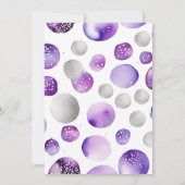 かわいいテディベア紫ラベンダーの赤ちゃんシャワー 招待状 (裏面)