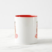 かわいいテディベア花束 ツートーンマグカップ (中央)