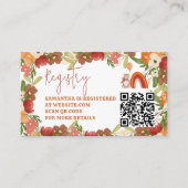 かわいいテディベア虹のレジストリ赤ちゃんシャワー エンクロージャーカード (正面)