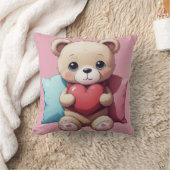 かわいいテディベア装飾用クッション クッション (ブランケット)