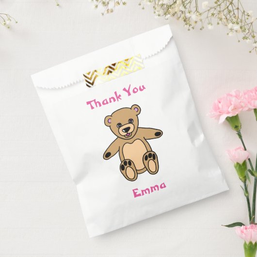 かわいいテディベア誕生日ありがとう フェイバーバッグ (封をした状態)