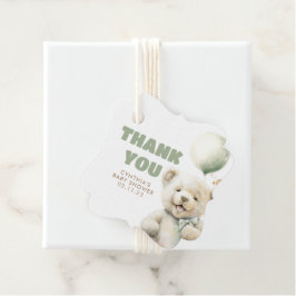 かわいいテディベア赤ちゃんシャワーありがとう フェイバータグ