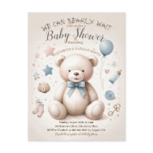 かわいいテディベア赤ちゃんシャワーを待つことができる