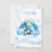 かわいいテディベア赤ちゃんシャワーサンキューカード サンキューカード (裏面)