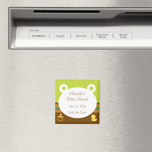 かわいいテディベア赤ちゃんシャワーマグネット マグネット (インサイチュ (食洗機))