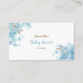 かわいいテディベア赤ちゃんシャワー予約リクエスト エンクロージャーカード (裏面)