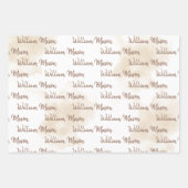 かわいいテディベア赤ちゃんシャワー水色 ラッピングペーパーシート (正面3)