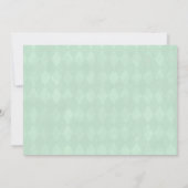 かわいいテディベア赤ちゃんシャワー |ニュートラルグリーンアーガイル (裏面)