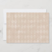 かわいいテディベア赤ちゃんシャワー |ニュートラルタンアーガイル (裏面)