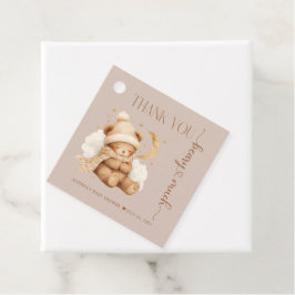 かわいいテディベア赤ちゃんシャワー フェイバータグ