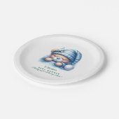 かわいいテディベア赤ちゃんシャワー ペーパープレート (アングル)