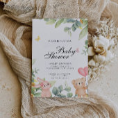 かわいいテディベア赤ちゃんシャワー 招待状