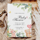 かわいいテディベア赤ちゃんシャワー 招待状