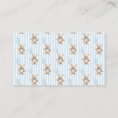 かわいいテディベア赤ちゃんバルーンシャワーおむつラッフル エンクロージャーカード (裏面)