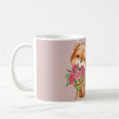 かわいいテディベア郵便バレンタインデー コーヒーマグカップ (左)