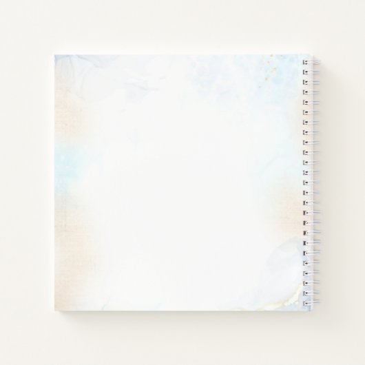 かわいいテディベア1stバースデーブルーゲストブック ノートブック (裏面)