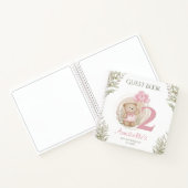 かわいいテディベア2ndバースデーピンクゲストブック ノートブック (内部)