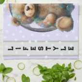 かわいいテディベア キッチンタオル (折り畳み)