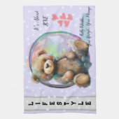 かわいいテディベア キッチンタオル (縦)