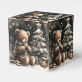 かわいいテディベア・クリスマス フェイバーボックス (正面サイド)